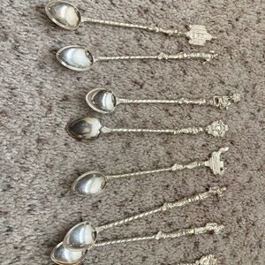 Italian silver plates spoons